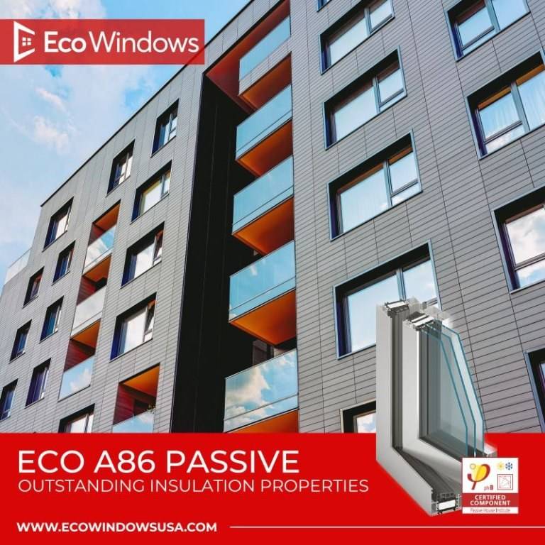 A86 Passive - Aluminum windows - designed to offer outstanding insulation properties with Uf values up to 0.14.