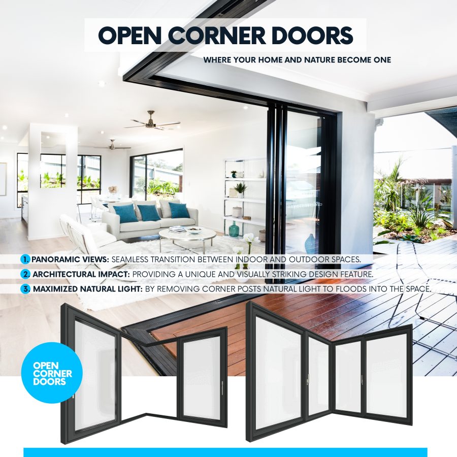 Open Corner Doors