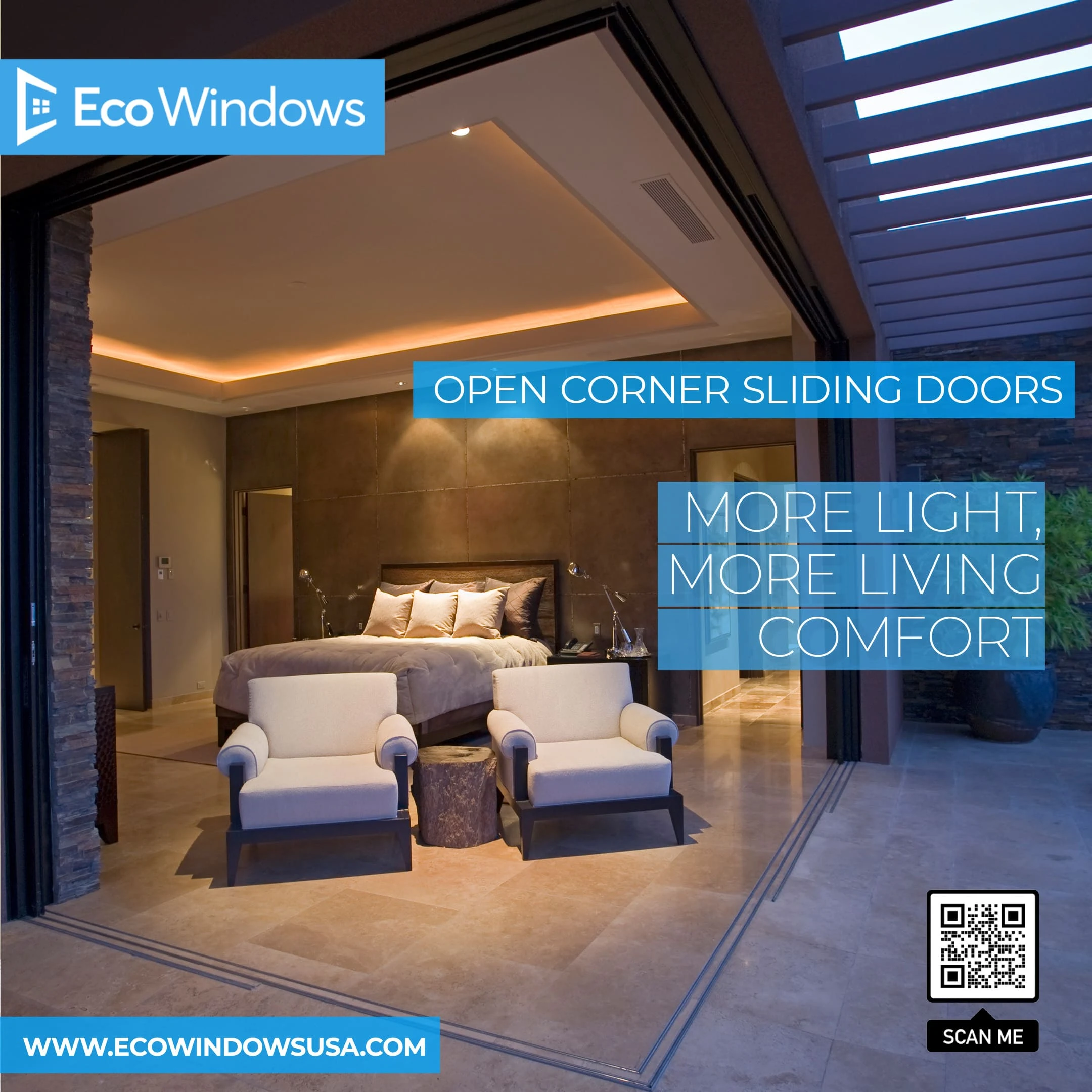 Open Corner Doors from More Light Systems