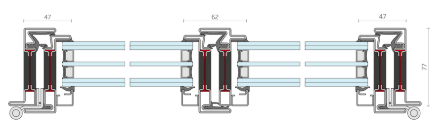 Secco OS2 75 - Steel curtain doors and windows