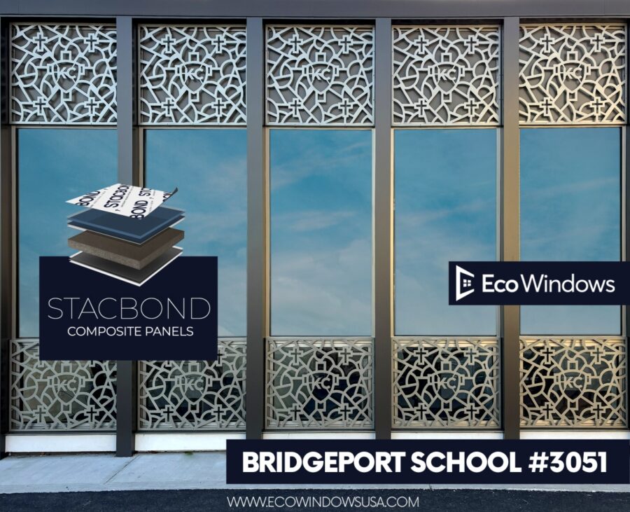 Bridgeport School #3051 STACBOND Custom Composite Panels Aluminum C80 Window System
