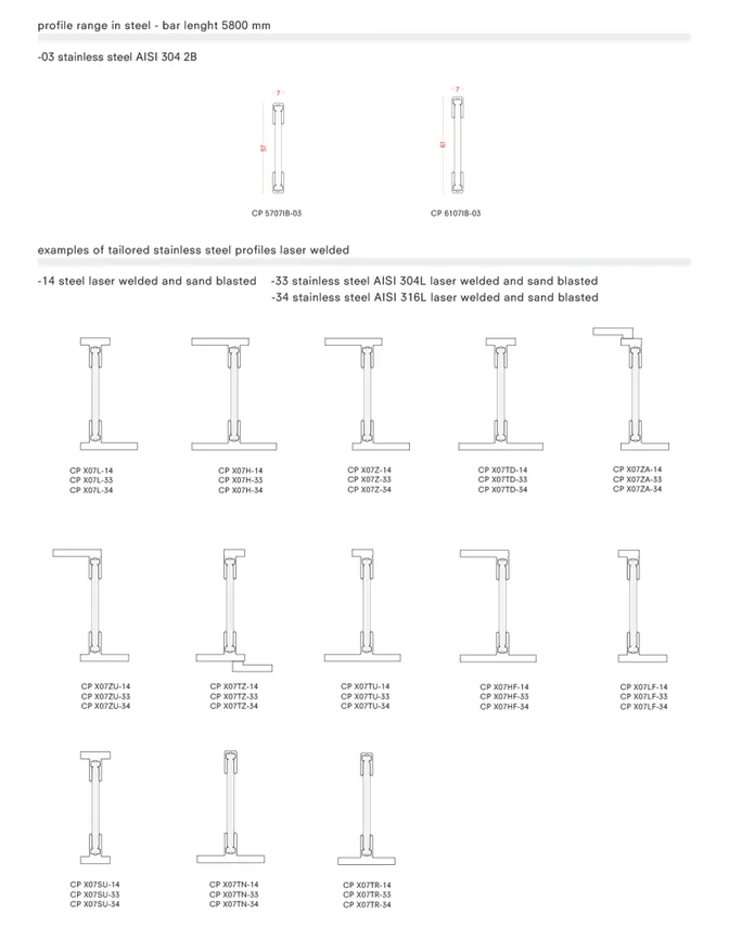 CPX TB Interior Steel and Stainless Steel Doors & Windows