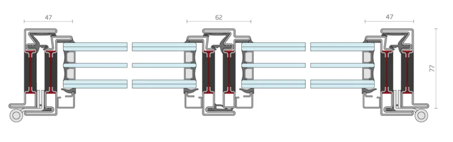Secco OS2 75 - Steel curtain doors and windows